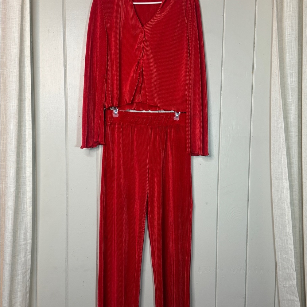 Elegant Red Women's Pantsuit
